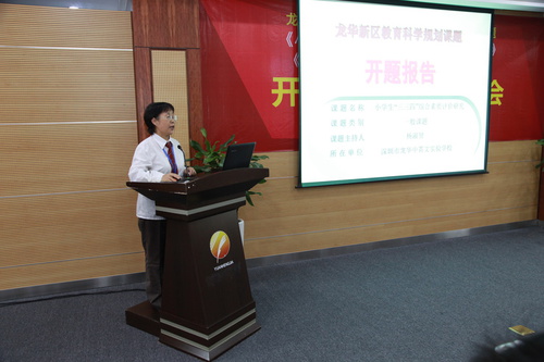 龍華中英文實(shí)驗學(xué)校楊淑賢老師作《小學(xué)生三三四綜合素質(zhì)評價》課題開題報告